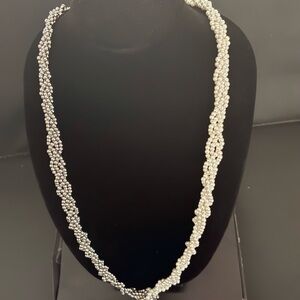 WHBM Necklace Long Faux Pearl Beads Jewelry High End Jewelry
Braided Stands